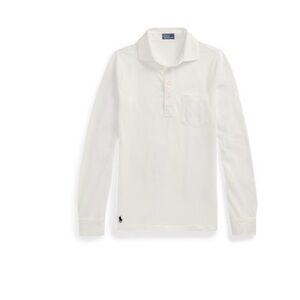 Ralph Lauren White Pocket Mesh Polo Shirt
